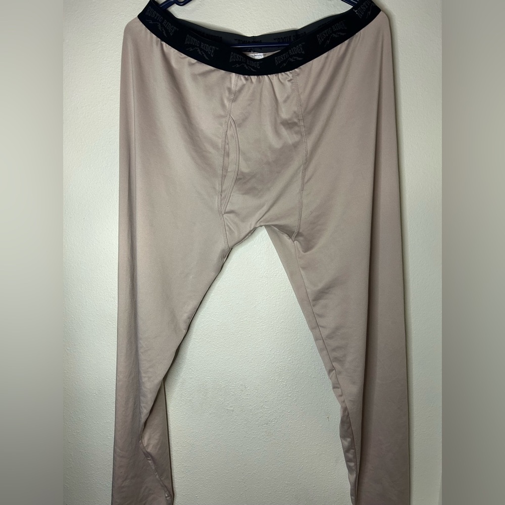 Rustic Ridge Base Layer Pants Color Brown Stretchy Size Medium Outerware